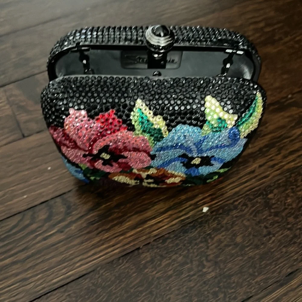 Stephanie crystal jeweled evening clutch